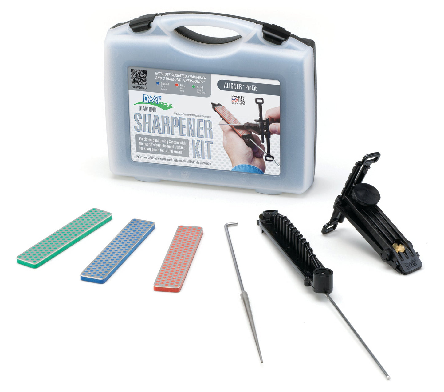 Dmt diamond sharpeners aligner prokit in rugged carry case the best knife sharpeners made in usa