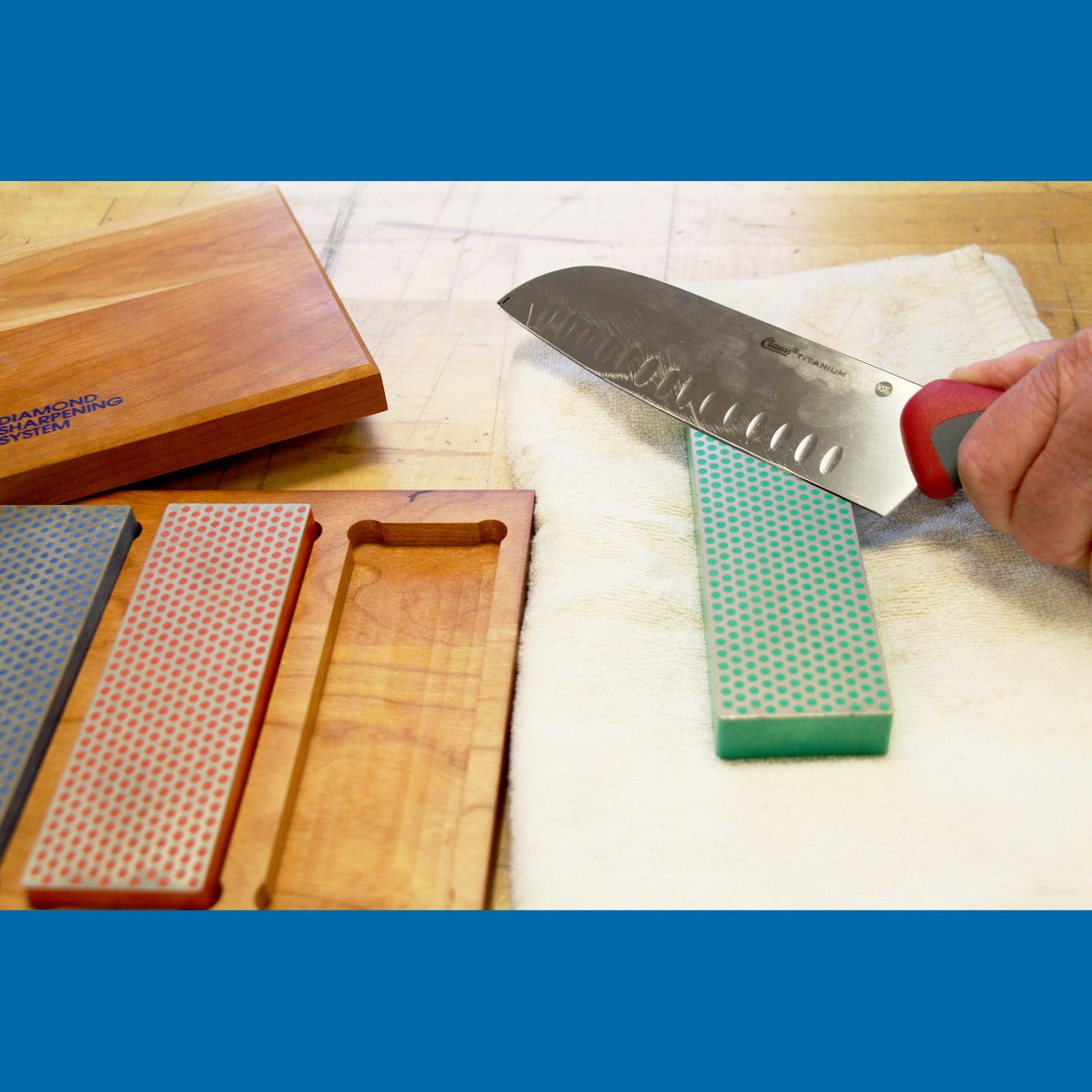 Dmt diamond sharpeners - 3 - 6-in. Diamond whetstone models in hard wood box - the best knife sharpeners made in usa