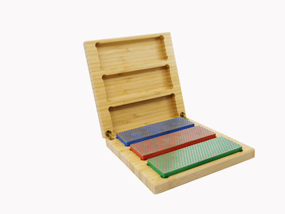 Dmt diamond sharpeners - 3 - 6-in. Diamond whetstone models in wood box - the best knife sharpeners made in usa