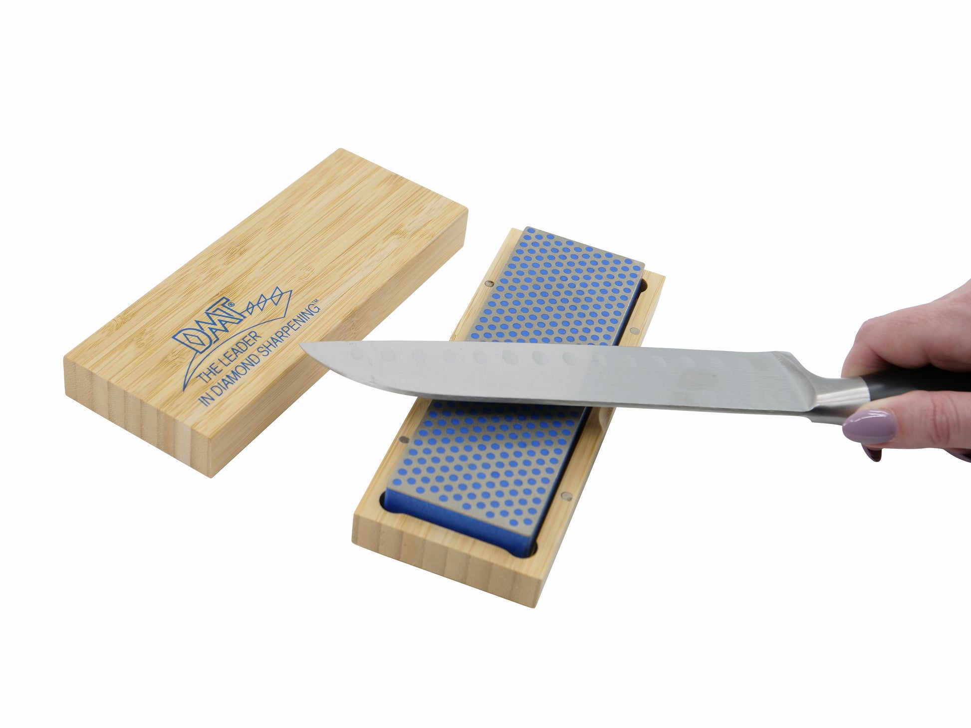 Dmt diamond sharpeners - 6-in. Diamond whetstone™ sharpener coarse with wood box - the best knife sharpeners made in usa