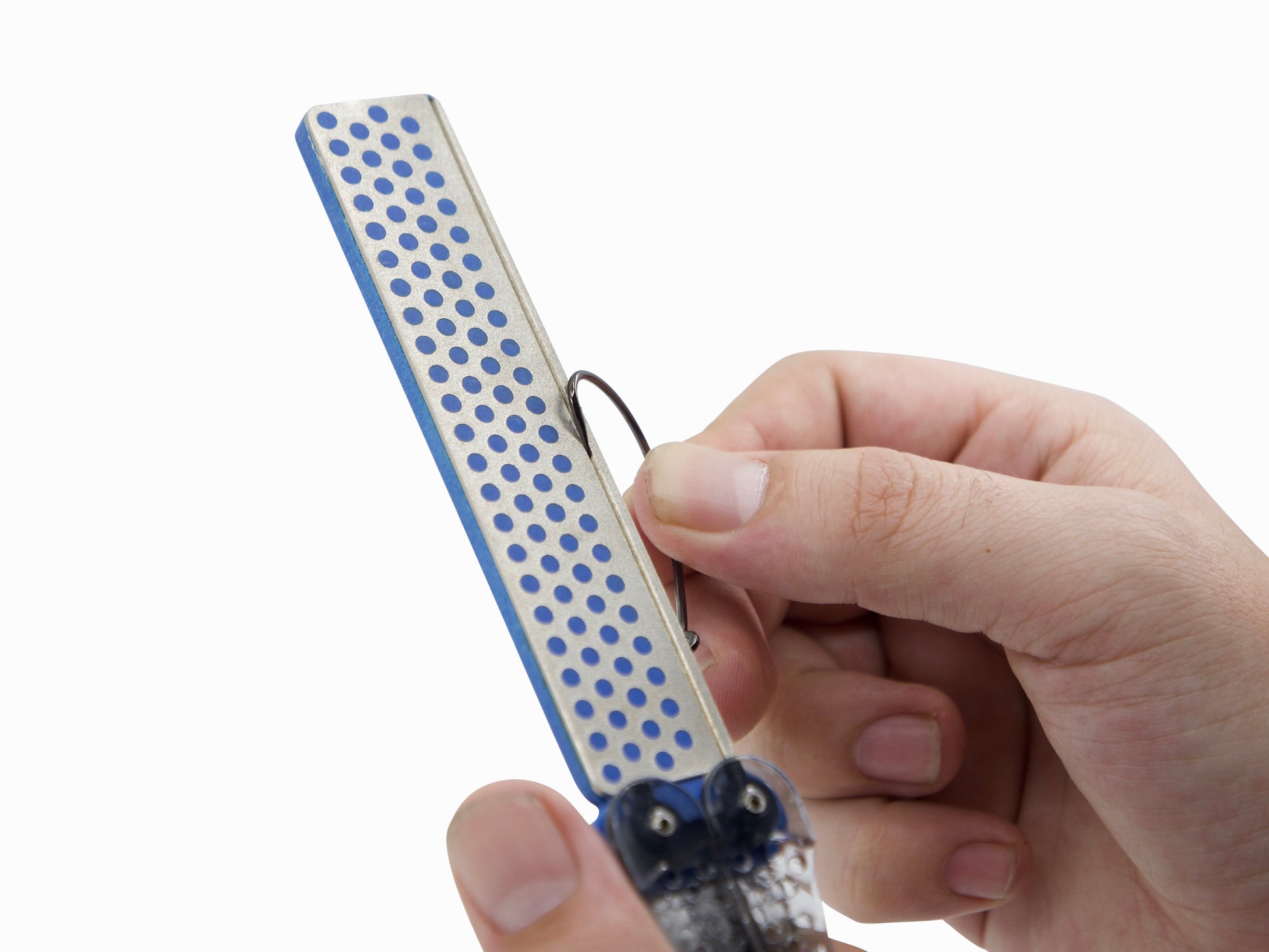 Dmt diamond sharpeners - diafold hook and knife sharpener with fish hook groove - the best knife sharpeners made in usa