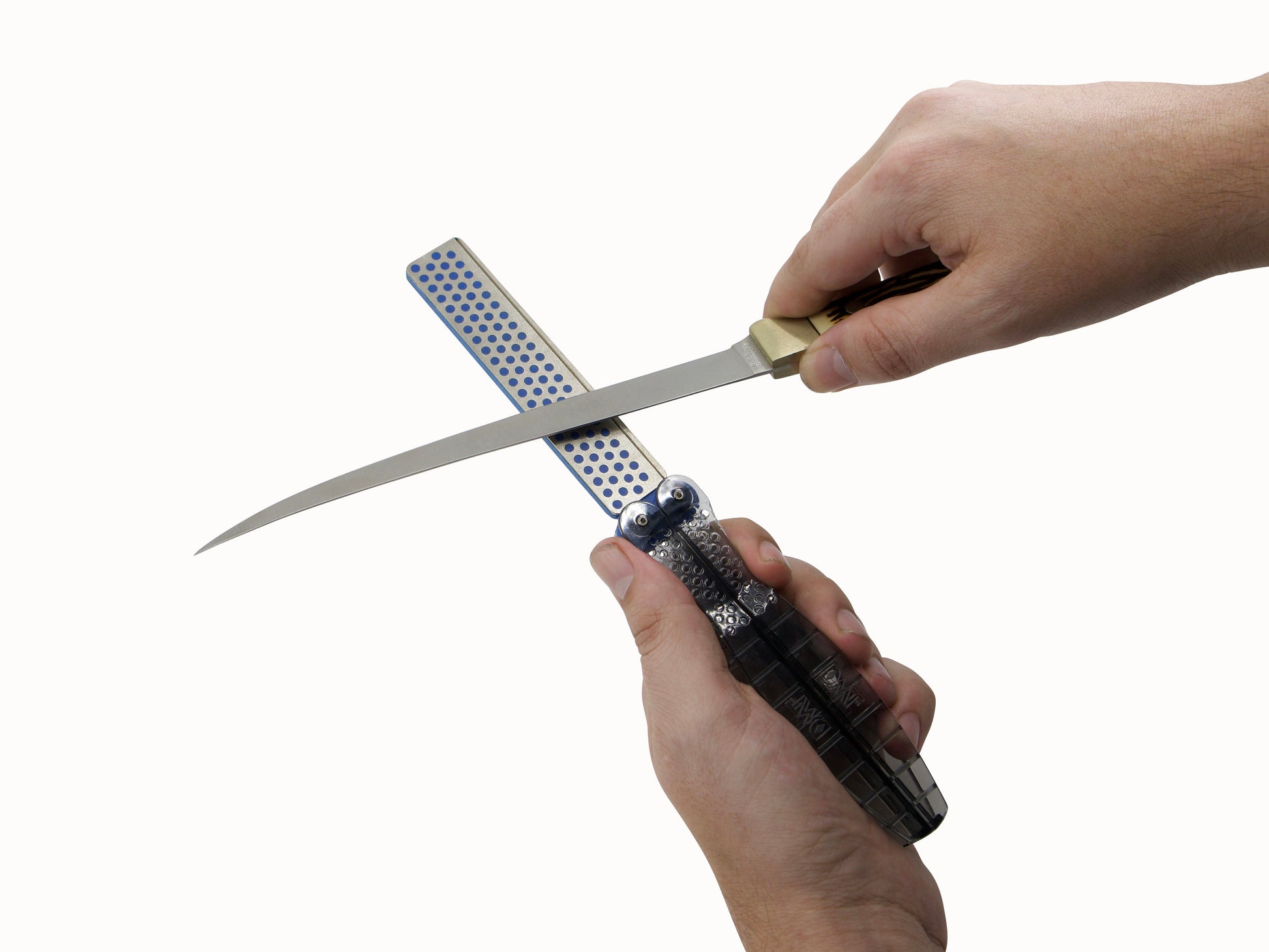 Dmt diamond sharpeners - diafold hook and knife sharpener with fish hook groove - the best knife sharpeners made in usa