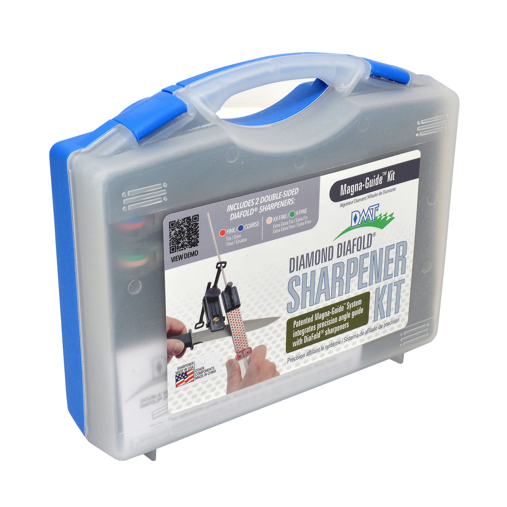 Dmt diamond sharpeners - diafold magna-guide kit with ee/e/f/c grits in sturdy case - the best knife sharpeners made