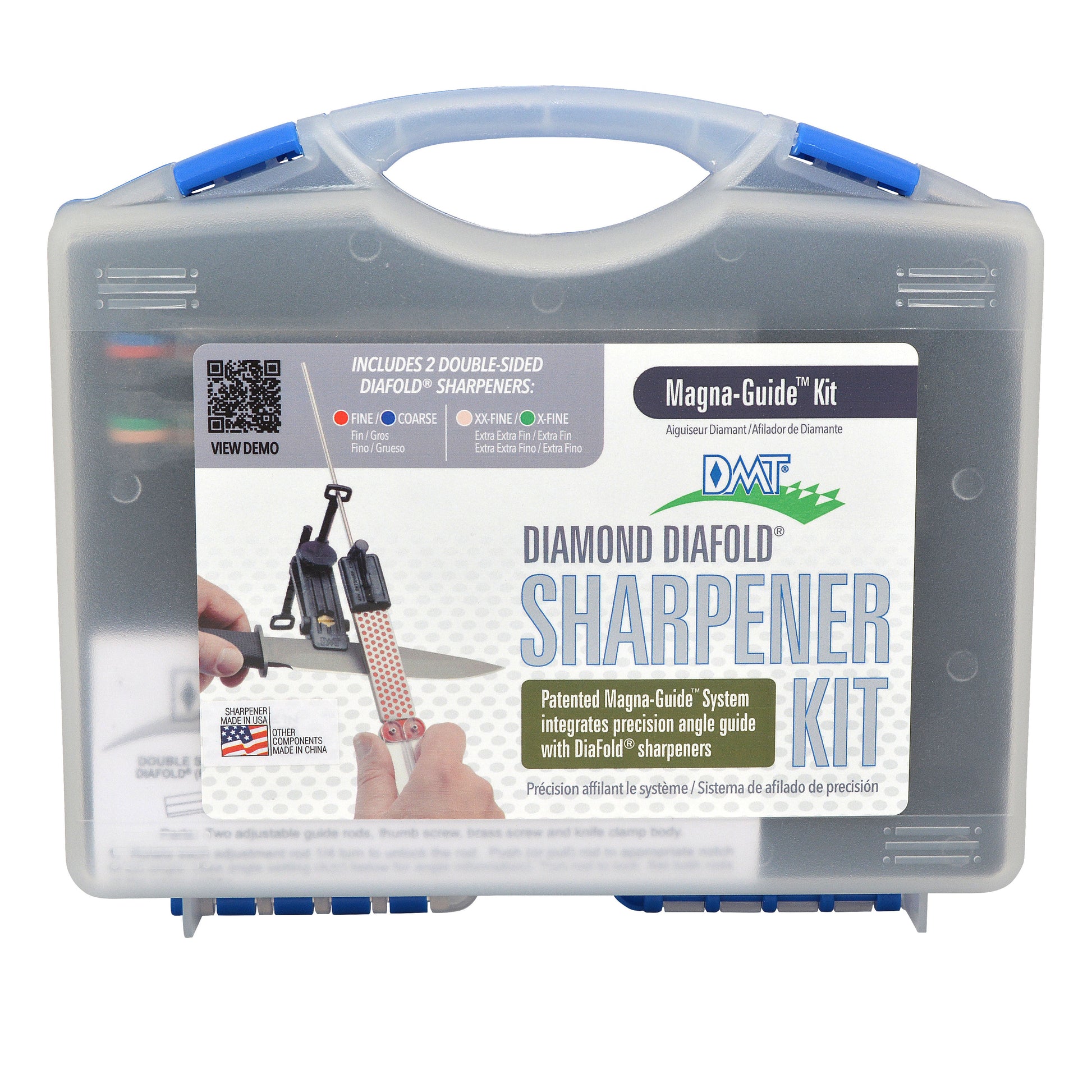 Dmt diamond sharpeners - diafold magna-guide kit with ee/e/f/c grits in sturdy case - the best knife sharpeners made