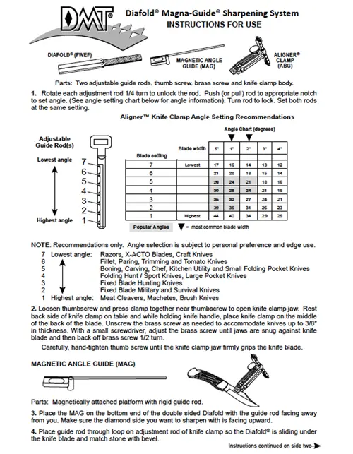 Diafold® Magna-Guide Instructions